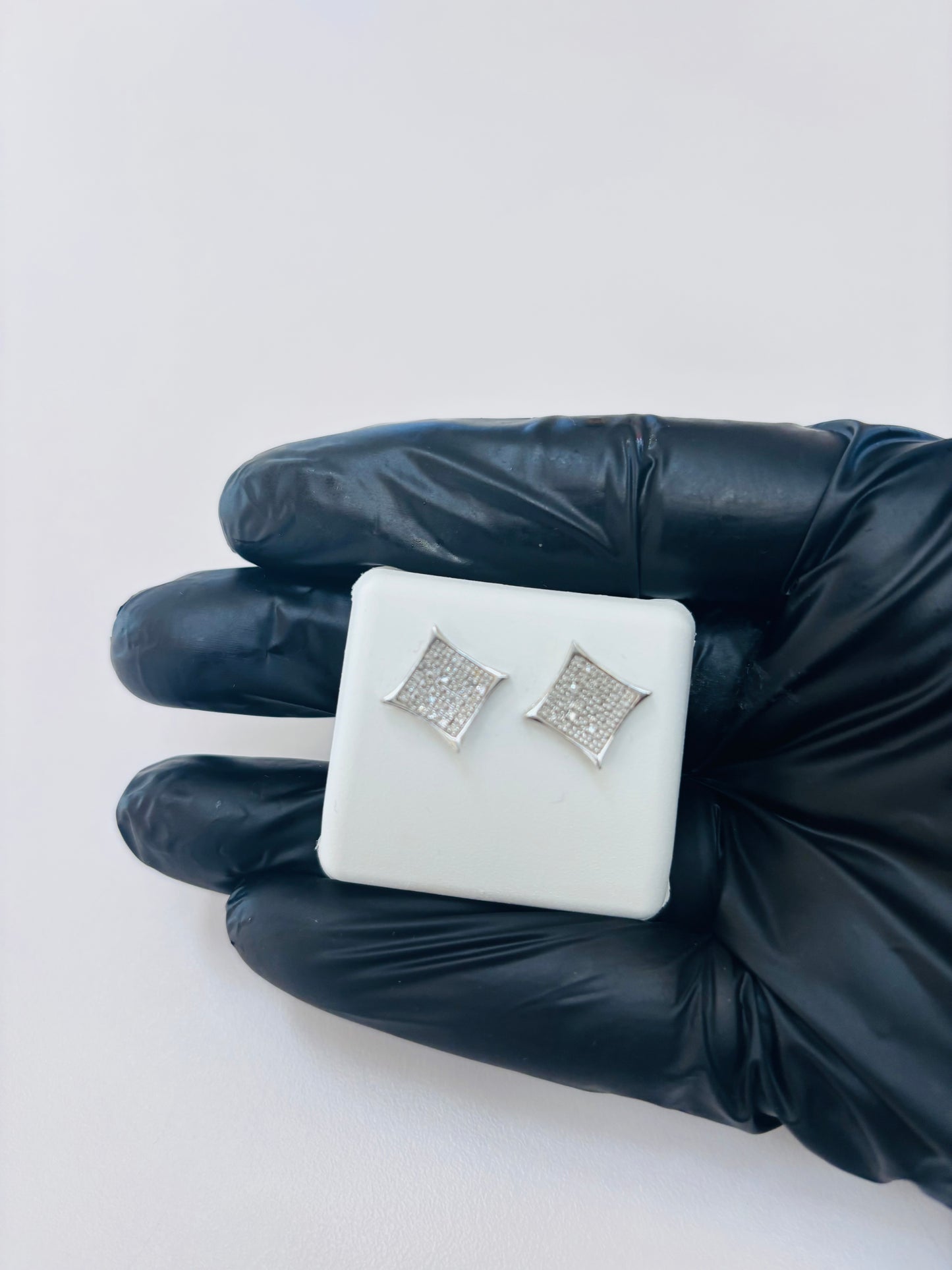 Diamond Earrings 925 Sterling Silver