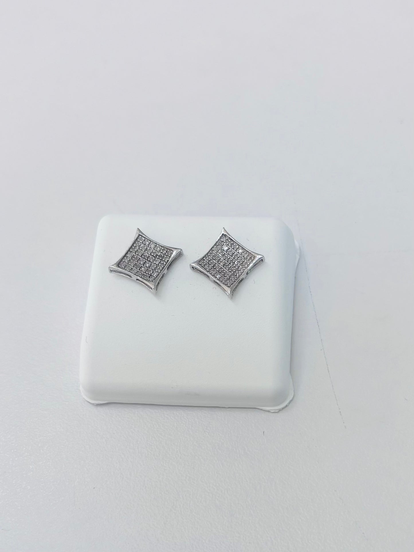 Diamond Earrings 925 Sterling Silver