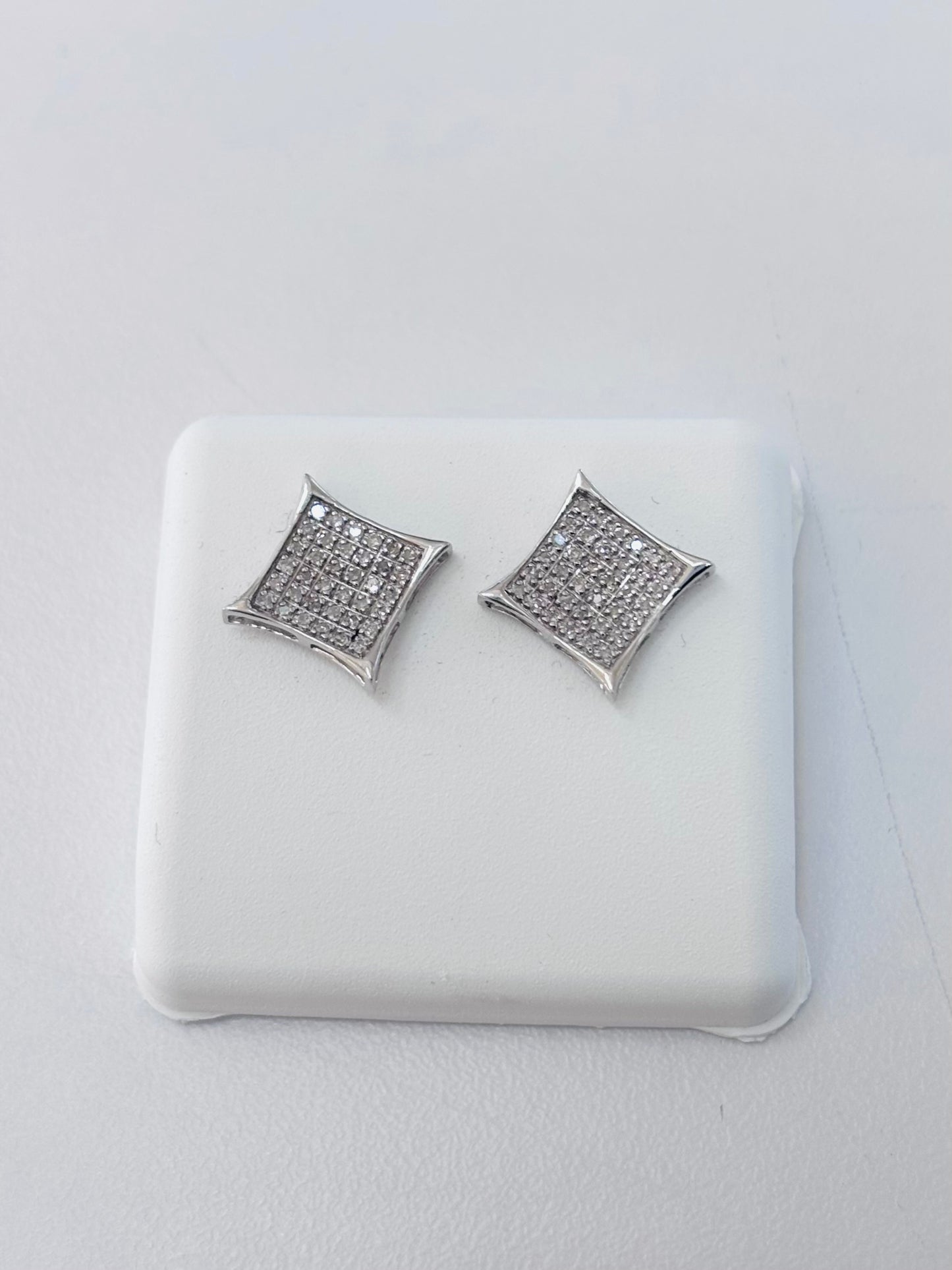 Diamond Earrings 925 Sterling Silver