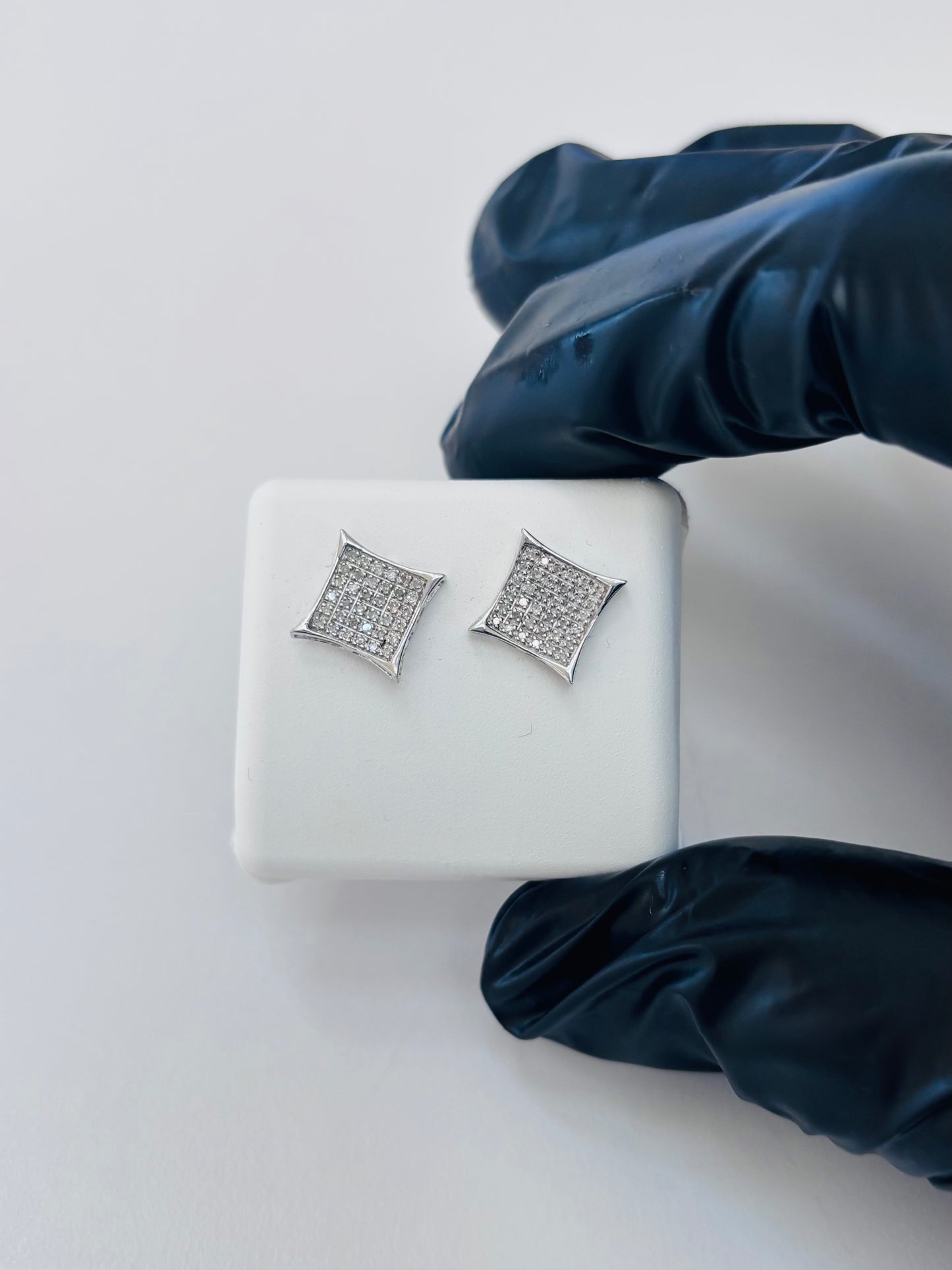 Diamond Earrings 925 Sterling Silver