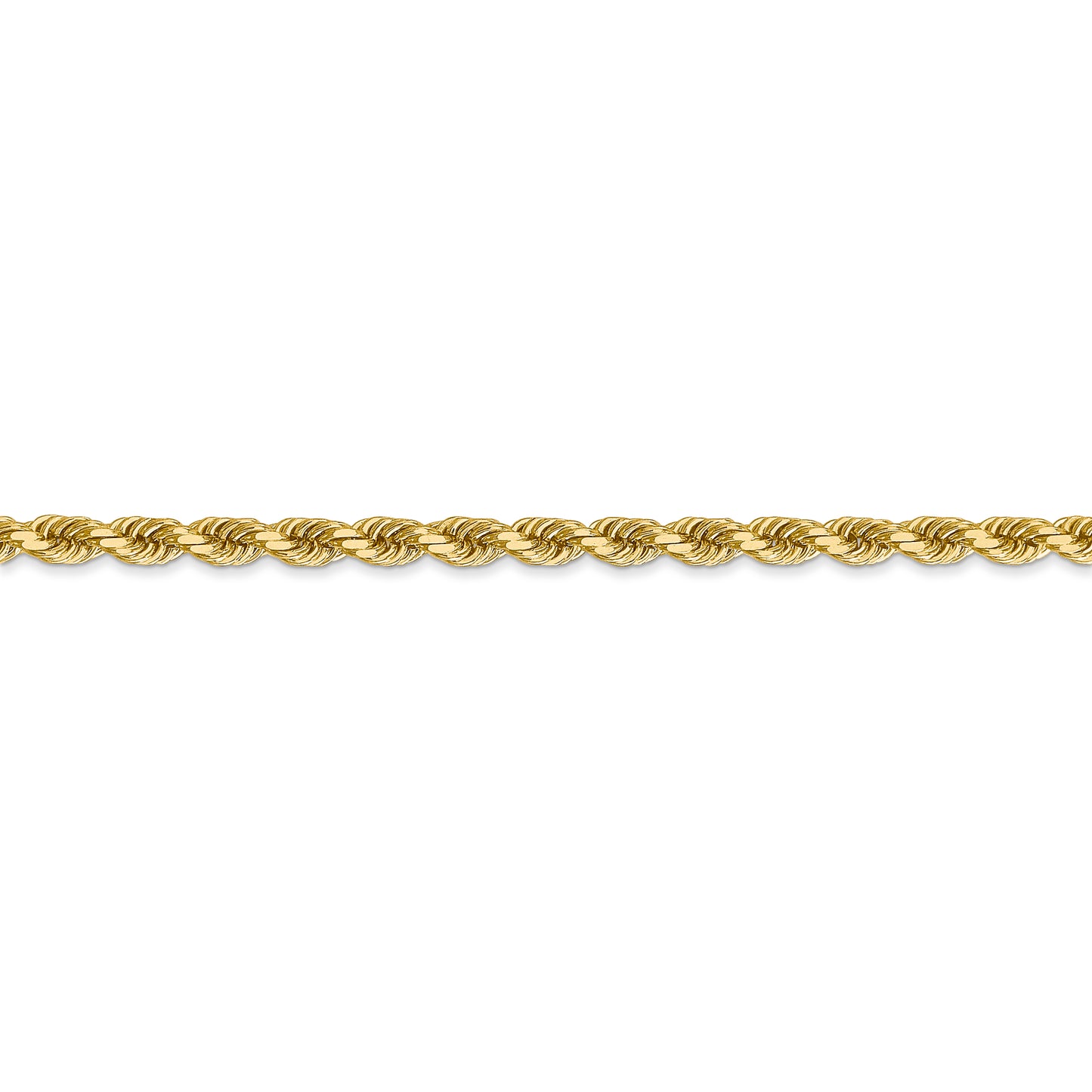 14k 3.5mm D/C Rope with Lobster Clasp Chain