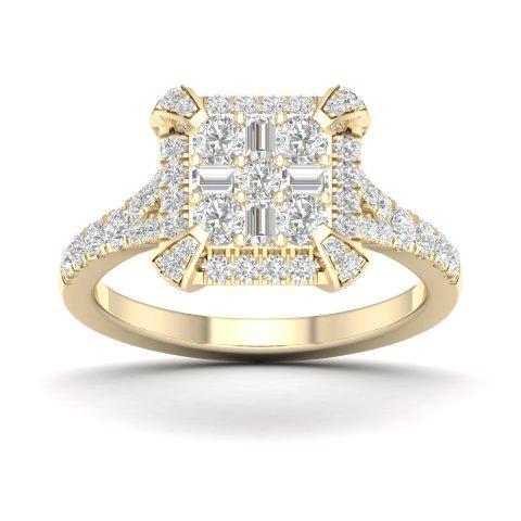 CLOSEOUT 10KT 0.75CT D-LADIES RING BAGUETTES