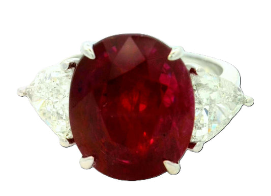 RING, 18KW, RUBY, OVAL, MOZAMBIQUE