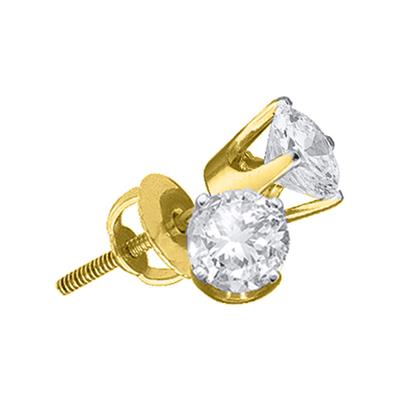 14K GOLD CERTIFIED DIAMOND STUDS 1/4 CTW