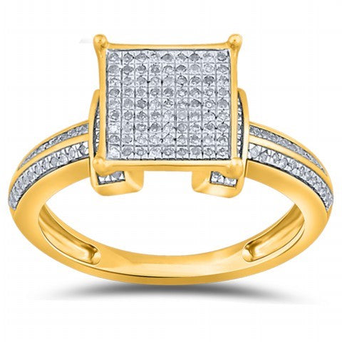 10K 0.22-0.28CT D-LADIES MICROPAVE RINGS