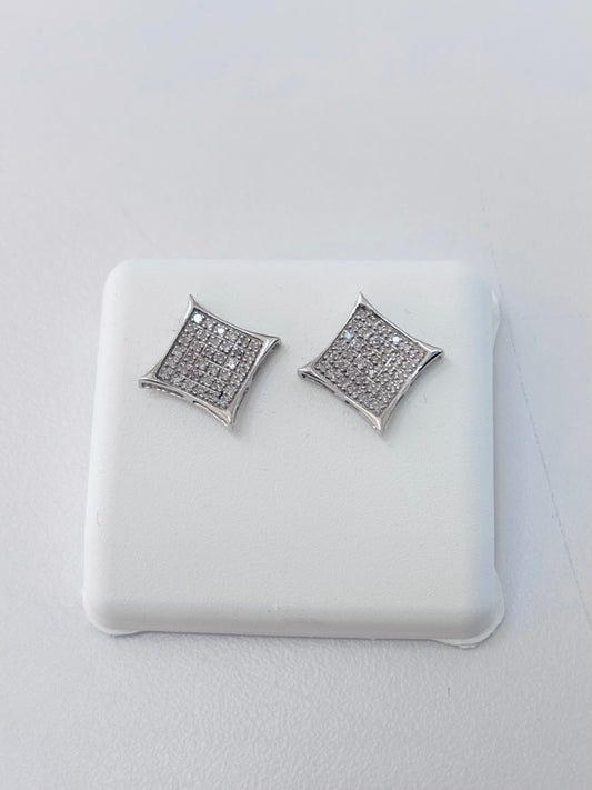 Diamond Earrings 925 Sterling Silver