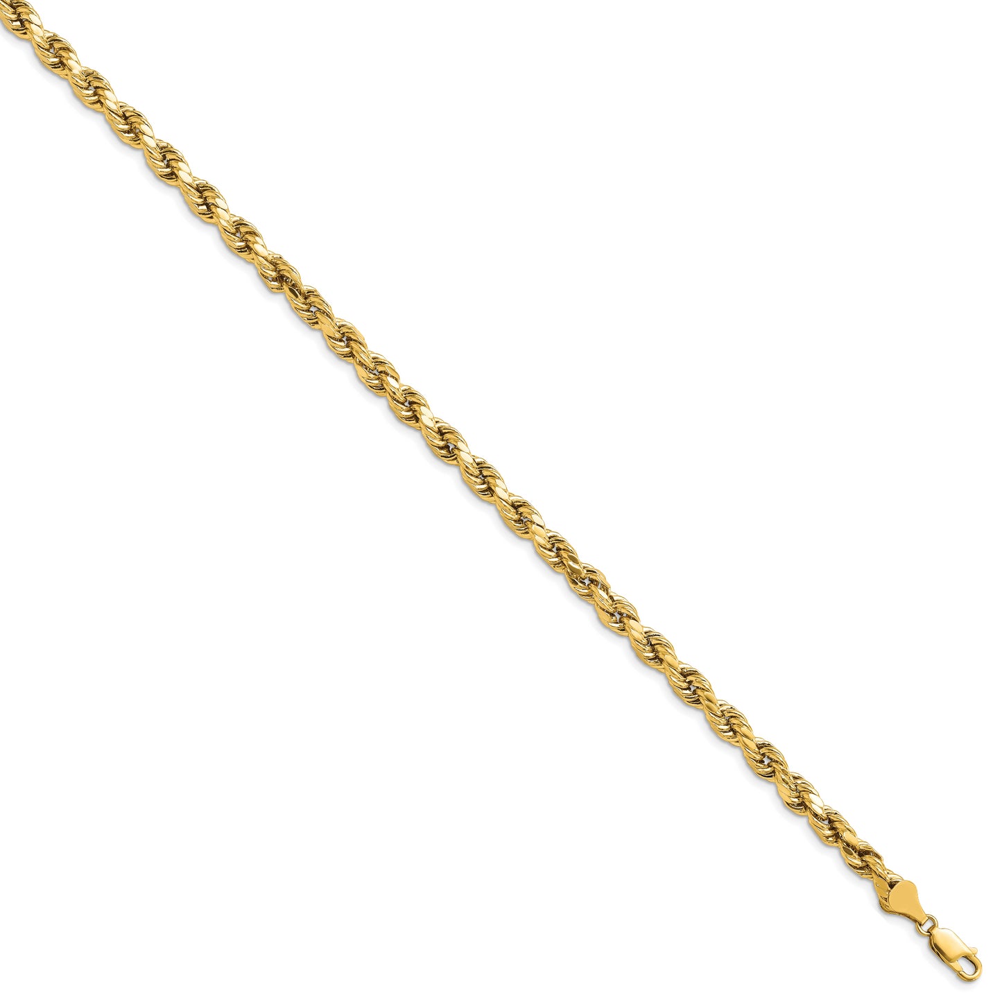 14k 5.5mm Semi-solid D/C Rope Chain