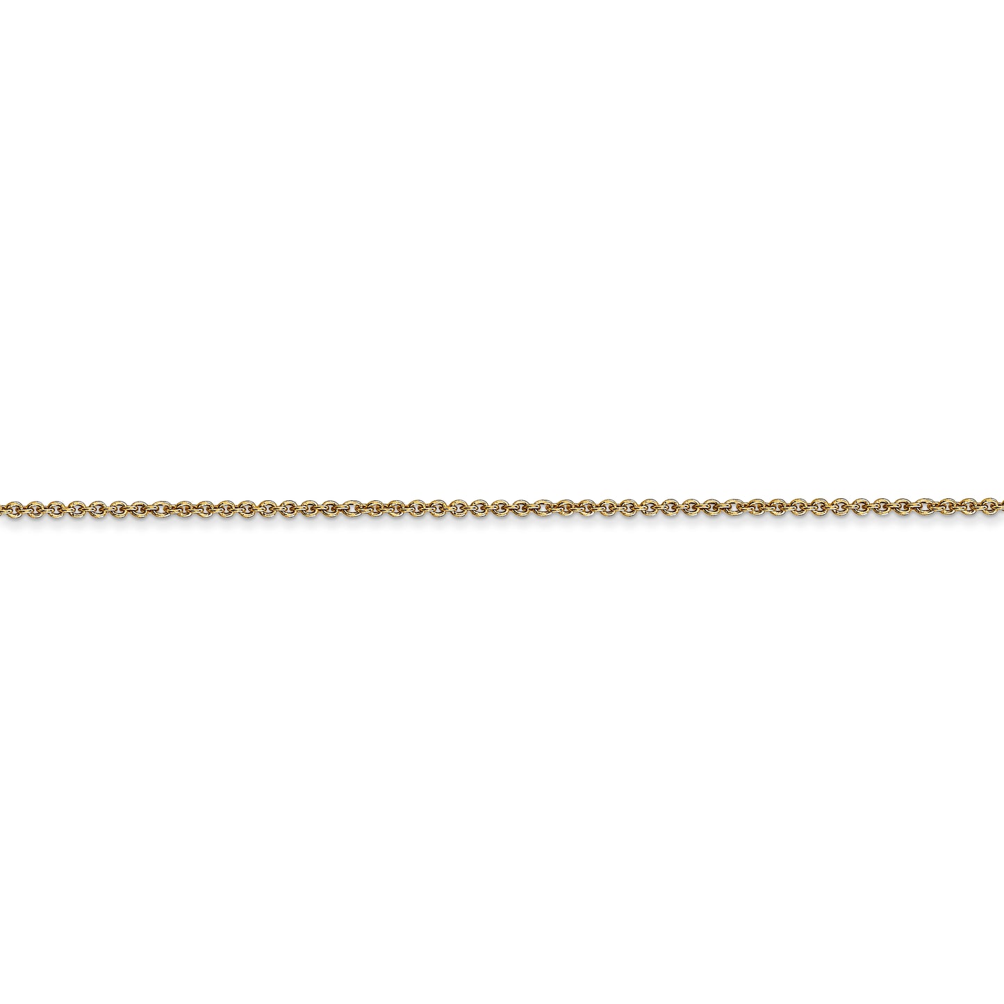 14k 1mm Round Open Link Cable Chain